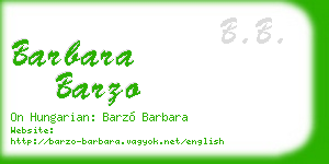 barbara barzo business card